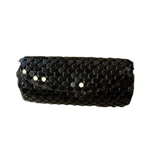 Vintage Black Metal Mesh Lipstick Case